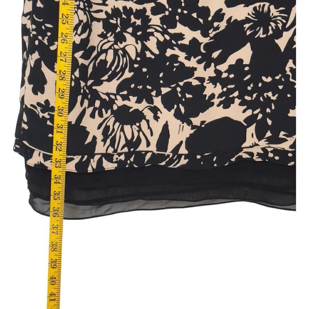 DVF Diane Von Furstenberg 95% Silk Sleeveless Tiered Hem Shift Dress (4) - Picture 12 of 13